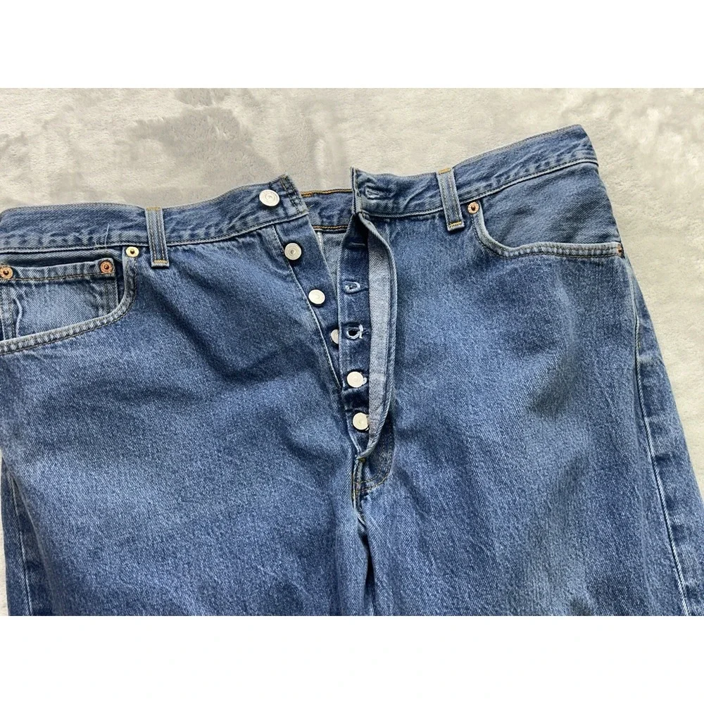 90's Levi's 501 Men's Jeans VTG 501-0115 Blue 40x30 actual Sz W38 L29 USA Made